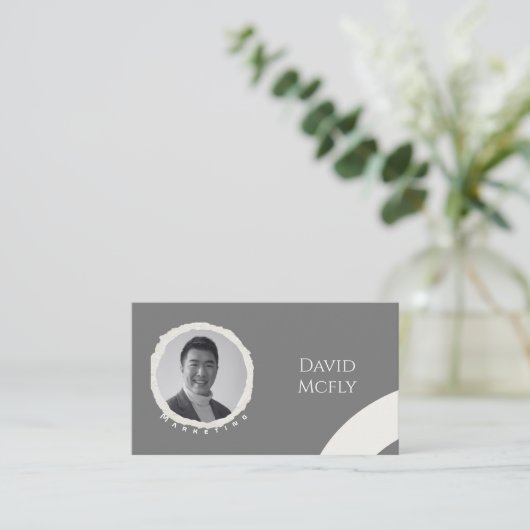 Bio Minimalistisch mit QR-Code Visitenkarte (Stehend Vorderseite)