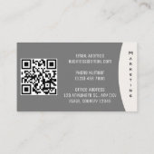 Bio Minimalistisch mit QR-Code Visitenkarte (Rückseite)