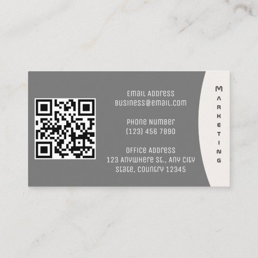 Bio Minimalistisch mit QR-Code Visitenkarte (Rückseite)