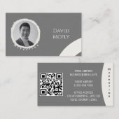 Bio Minimalistisch mit QR-Code Visitenkarte (Vorne/Hinten)