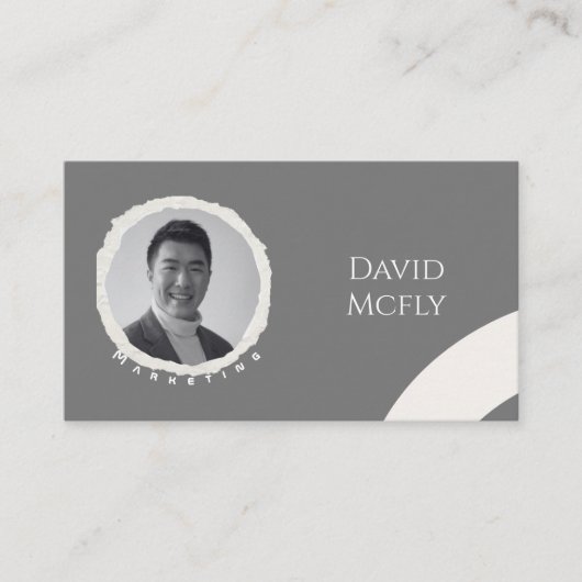 Bio Minimalistisch mit QR-Code Visitenkarte (Vorderseite)