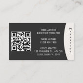 Bio Minimalistisch mit QR-Code Visitenkarte (Rückseite)