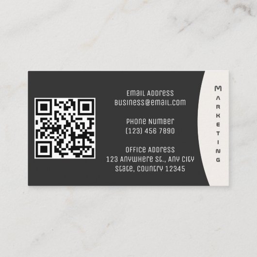 Bio Minimalistisch mit QR-Code Visitenkarte (Rückseite)