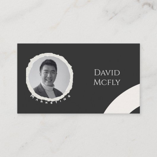 Bio Minimalistisch mit QR-Code Visitenkarte (Vorderseite)