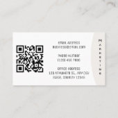 Bio Minimalistisch mit QR-Code Visitenkarte (Rückseite)