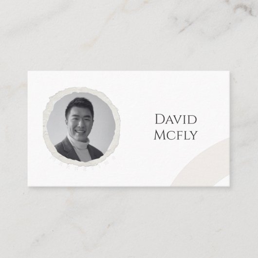 Bio Minimalistisch mit QR-Code Visitenkarte (Vorderseite)