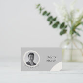 Bio Minimalistisch mit QR-Code Visitenkarte (Stehend Vorderseite)