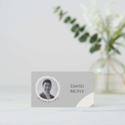 Bio Minimalistisch mit QR-Code Visitenkarte (Stehend Vorderseite)