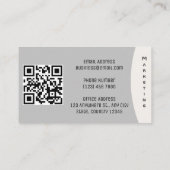 Bio Minimalistisch mit QR-Code Visitenkarte (Rückseite)