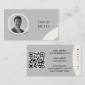 Bio Minimalistisch mit QR-Code Visitenkarte (Vorne/Hinten)