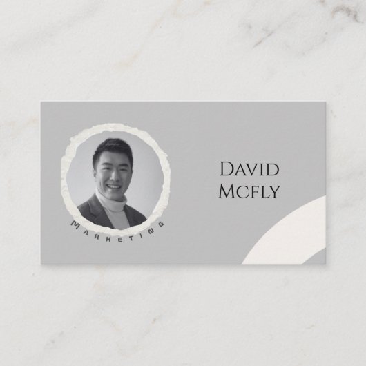 Bio Minimalistisch mit QR-Code Visitenkarte (Vorderseite)