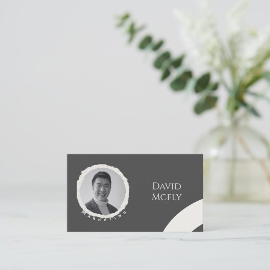 Bio Minimalistisch mit QR-Code Visitenkarte (Stehend Vorderseite)