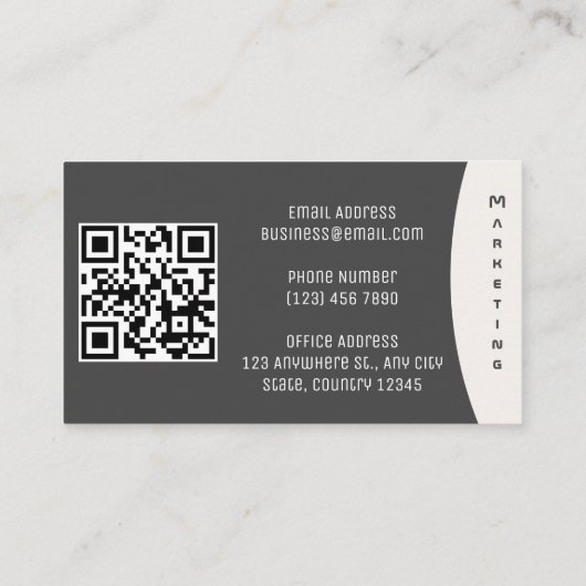 Bio Minimalistisch mit QR-Code Visitenkarte (Rückseite)