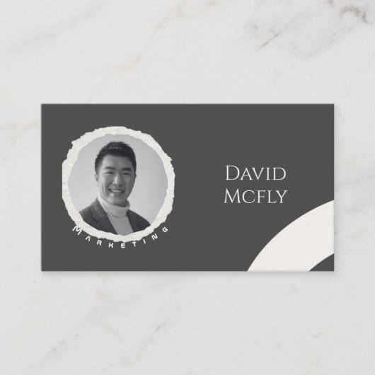 Bio Minimalistisch mit QR-Code Visitenkarte (Vorderseite)