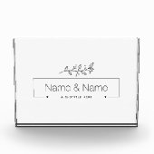 Bio minimalistisch natürliche Hochzeit DESIGN EDIT Fotoblock (Vorderseite)
