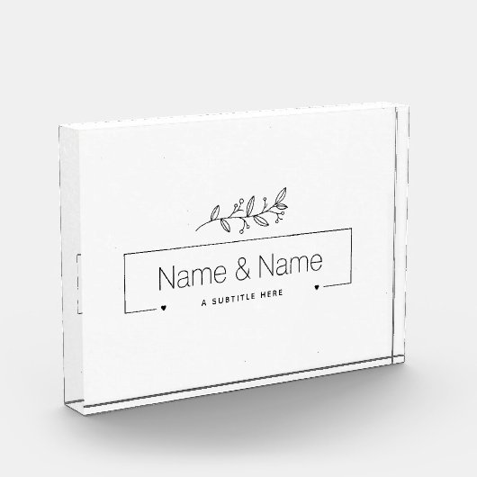 Bio minimalistisch natürliche Hochzeit DESIGN EDIT Fotoblock (Links)