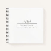 Bio minimalistisch natürliche Hochzeit DESIGN EDIT Notizblock (Vorderseite)