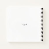 Bio minimalistisch natürliche Hochzeit DESIGN EDIT Notizblock (Rückseite)