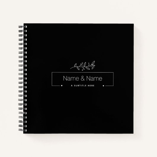 Bio minimalistisch natürliche Hochzeit DESIGN EDIT Notizblock (Vorderseite)