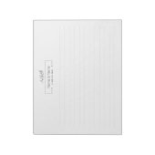 Bio minimalistisch natürliche Hochzeit DESIGN EDIT Notizblock (Rotiert)