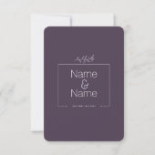 Bio minimalistisch natürliche Hochzeit DESIGN EDIT RSVP Karte (Vorderseite)