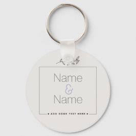 Bio minimalistisch natürliche Hochzeit DESIGN EDIT Schlüsselanhänger