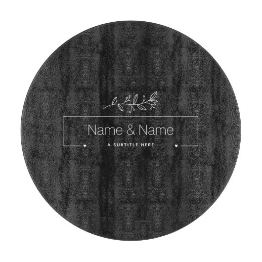 Bio minimalistisch natürliche Hochzeit DESIGN EDIT Schneidebrett (Vorderseite)