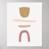 Bio Minimalistische Abstrakte Collage Poster (Vorne)