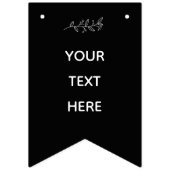 Bio-minimalistische natürliche Hochzeit Silver EDI Wimpelkette (Zweite Fahne)