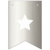 Bio-minimalistische natürliche Hochzeit Silver EDI Wimpelkette (Erste Fahne)