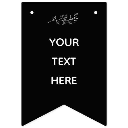 Bio-minimalistische natürliche Hochzeit Silver EDI Wimpelkette (Zweite Fahne)