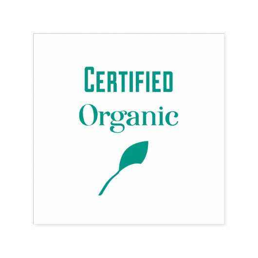 Bio mit grünem Leaf zertifiziert Permastempel (Design)