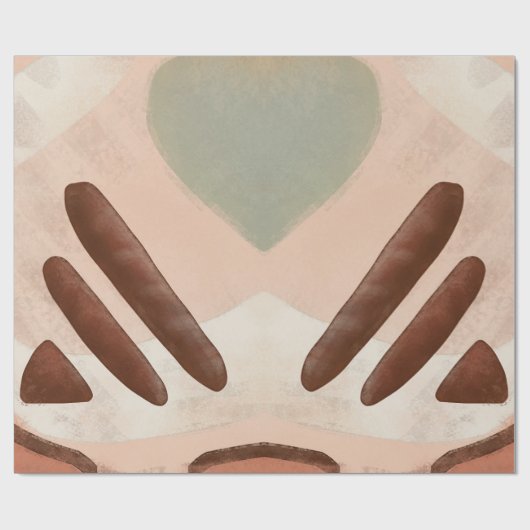 Bio Mittelalter Moderne Abstrakte Kunst Entdeckung Geschenkpapier (Flach)