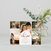 Bio Monogramm 5 Foto Folien Feiertagspostkarte (Stehend vorne)