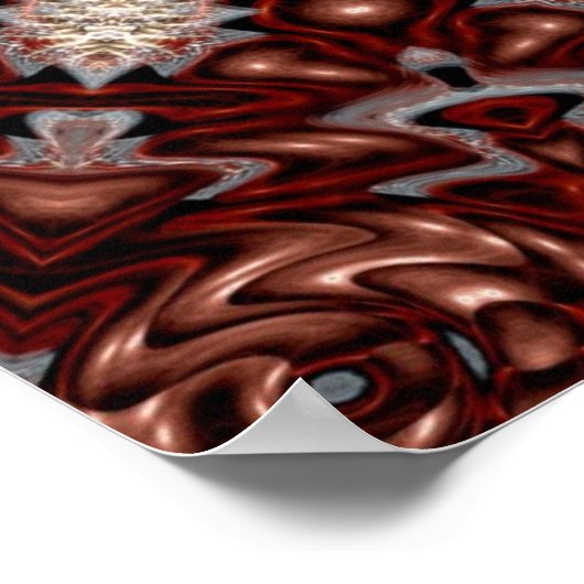 Bio Mushroom Snowflake Poster (Ecke)