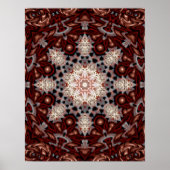 Bio Mushroom Snowflake Poster (Vorne)