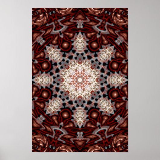 Bio Mushroom Snowflake Poster (Vorne)