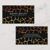 Bio Muster | Modern, Gold Visitenkarte (Vorne/Hinten)