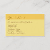 Bio Nahrungsmittelspeicher-Geschäfts-Karte Visitenkarte (Rückseite)