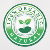 Bio Naturgesundheitssiegel Etiketten (Design 1)