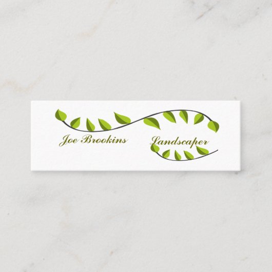 Bio Naturleaf-Illustration Mini Visitenkarte (Vorderseite)