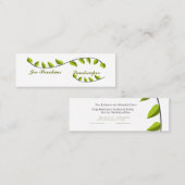 Bio Naturleaf-Illustration Mini Visitenkarte (Vorne/Hinten)
