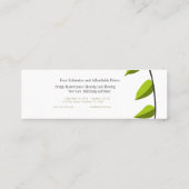 Bio Naturleaf-Illustration Mini Visitenkarte (Rückseite)