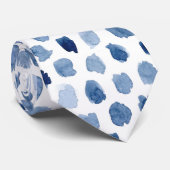 BIO NAVY BLUE INDIGO DOTS GEFÄRBTE KRAWATTE PATTER (Gerollt)