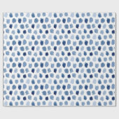 BIO NAVY BLUE INDIGO DOTS GEFÄRBTE KRAWATTE PATTER GESCHENKPAPIER (Flach)