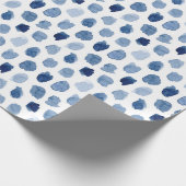 BIO NAVY BLUE INDIGO DOTS GEFÄRBTE KRAWATTE PATTER GESCHENKPAPIER (Ecke)