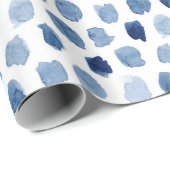 BIO NAVY BLUE INDIGO DOTS GEFÄRBTE KRAWATTE PATTER GESCHENKPAPIER (Rolleneckpunkt)