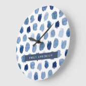 BIO NAVY BLUE INDIGO DOTS GEFÄRBTE KRAWATTE PATTER GROßE WANDUHR (Winkel)