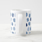 BIO NAVY BLUE INDIGO DOTS GEFÄRBTE KRAWATTE PATTER Jumbo-Tasse (Rückseite)
