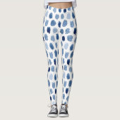BIO NAVY BLUE INDIGO DOTS GEFÄRBTE KRAWATTE PATTER LEGGINGS (Vorderseite)